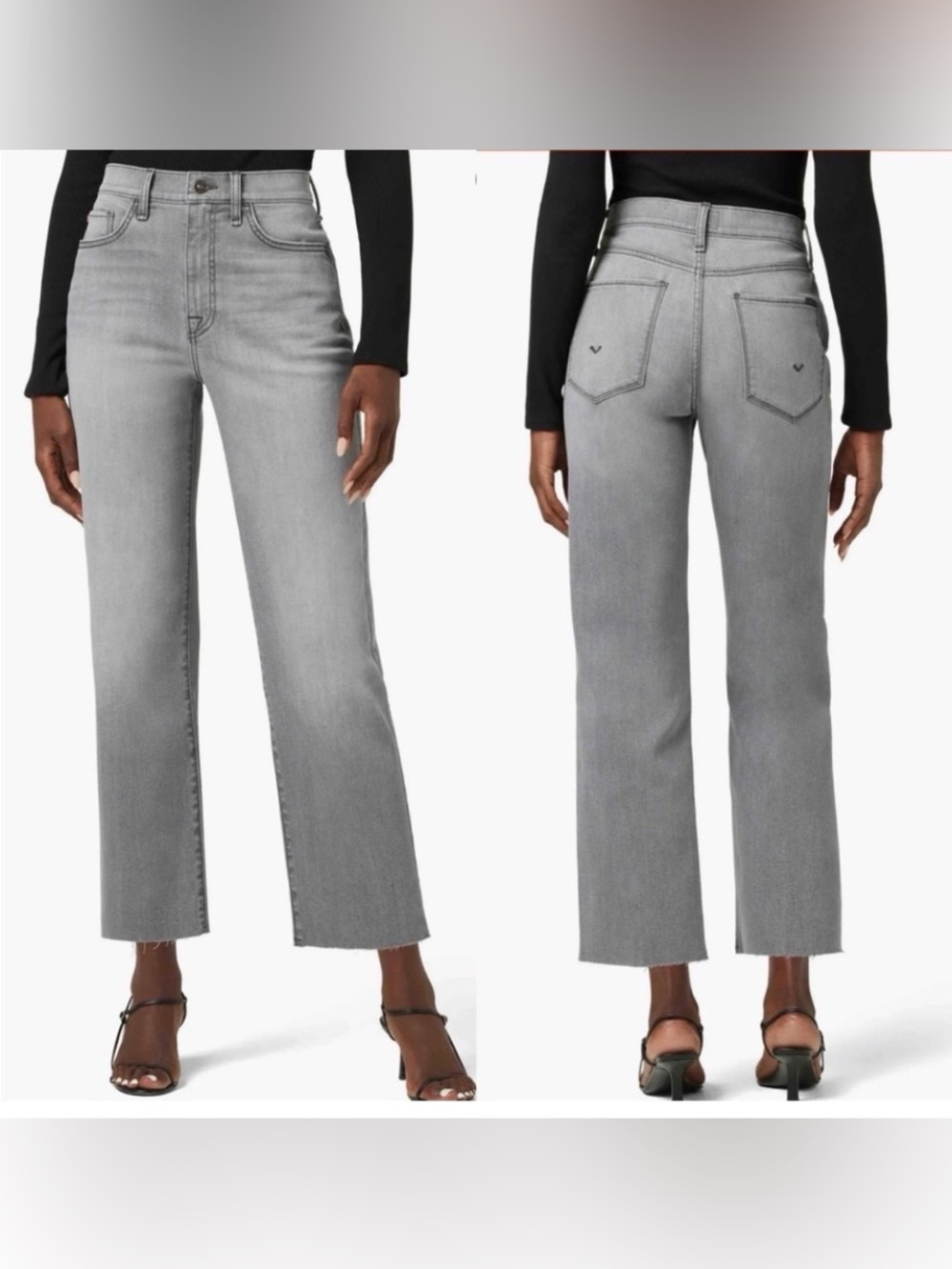 Hudson Jeans NOA High Rise Gray Cropped Jeans